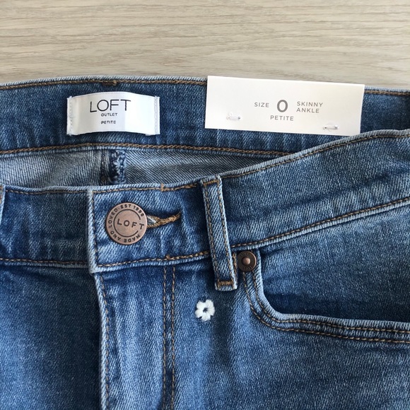 LOFT skinny ankle daisy jeans - Picture 4 of 6